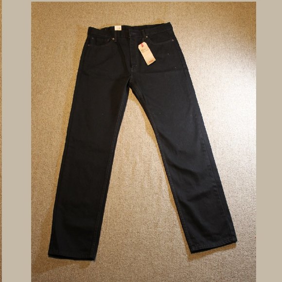 New Levi's Men's 505 Regular Fit Jeans, Black,Sz 38X34 - Picture 1 of 5